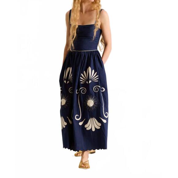 CAROLINA K Dresses & Skirts - NEW CAROLINA K almara embroidered midi dress in poseidon